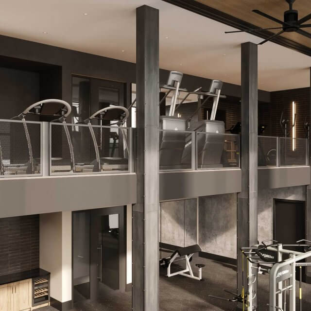 multi-level fitness center