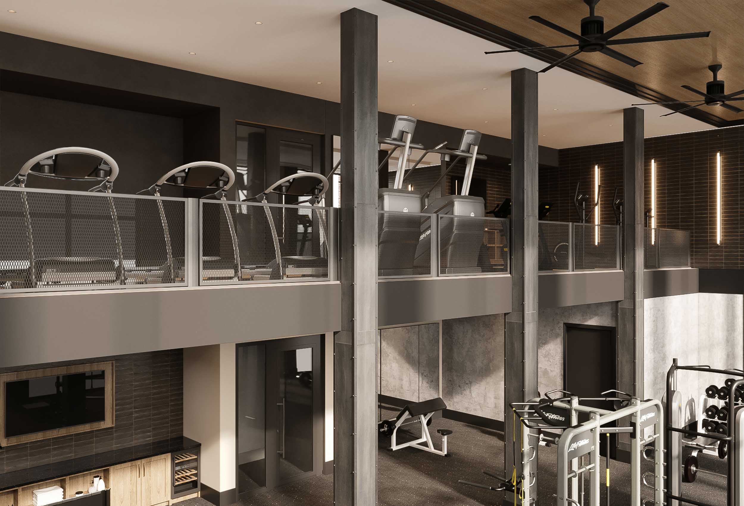 multi-level fitness center