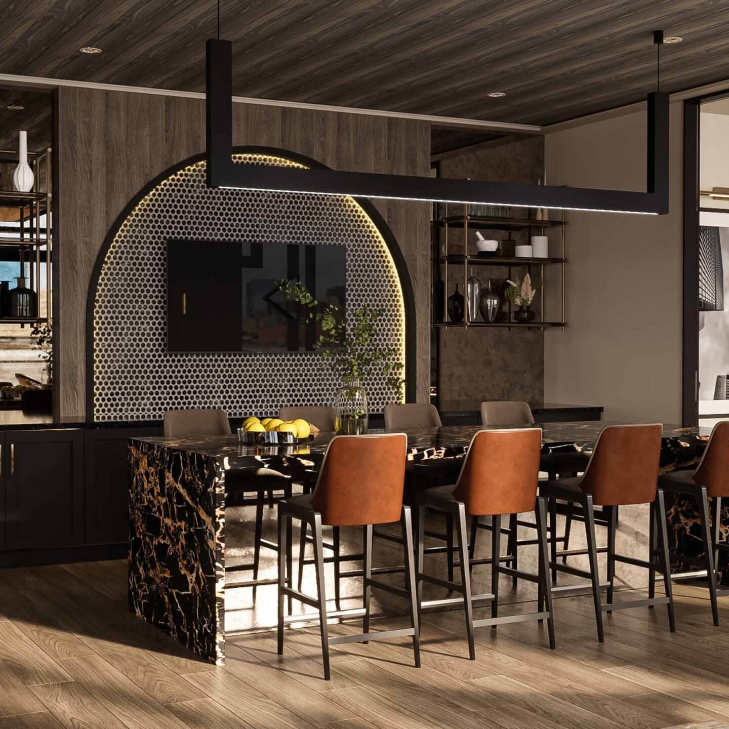 fort worth apartments for rent's skylounge kitchen area