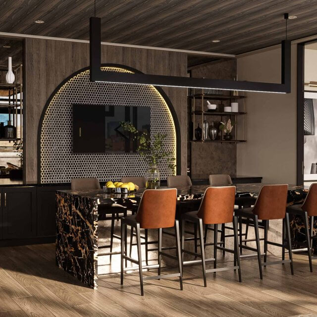 fort worth apartments for rent's skylounge kitchen area